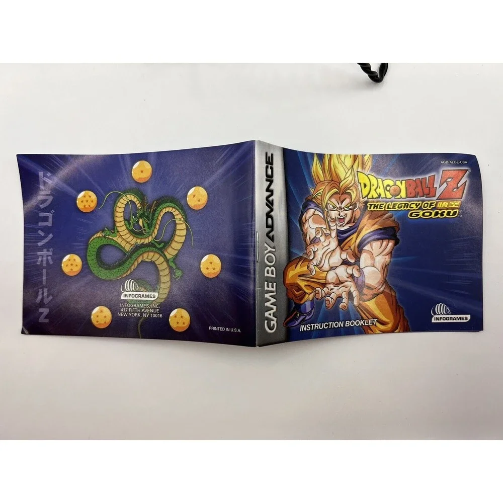 Dragon Ball Z: The Legacy of Goku - Game Boy Advance GBA - Authentic Manual Only
